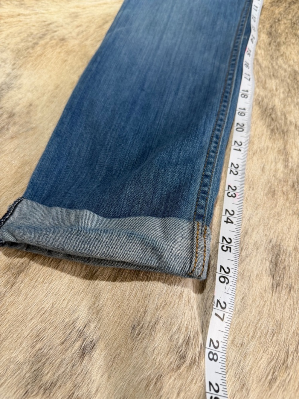 Hudson Jeans Made in USA Size 29 Straight Leg Cuffed Hem Flap Pocket Denim - Picture 2 of 15